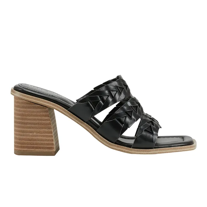 Women Melita Block Heel Sandal Black Sandals Marc Fisher