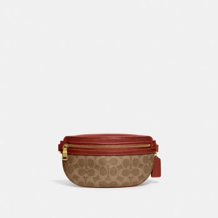 WomenMen Bethany Belt Bag In Signature Canvas Brasstanrust Coach Belt Bags