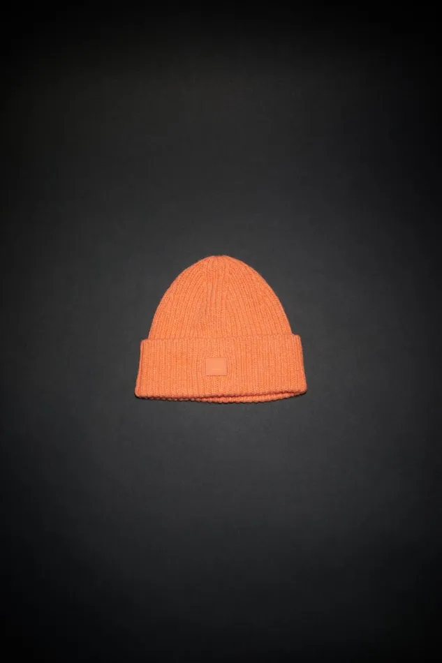 WomenMen Knit Beanie 8211 Children Mandarin Orange Melange Acne Studios Children