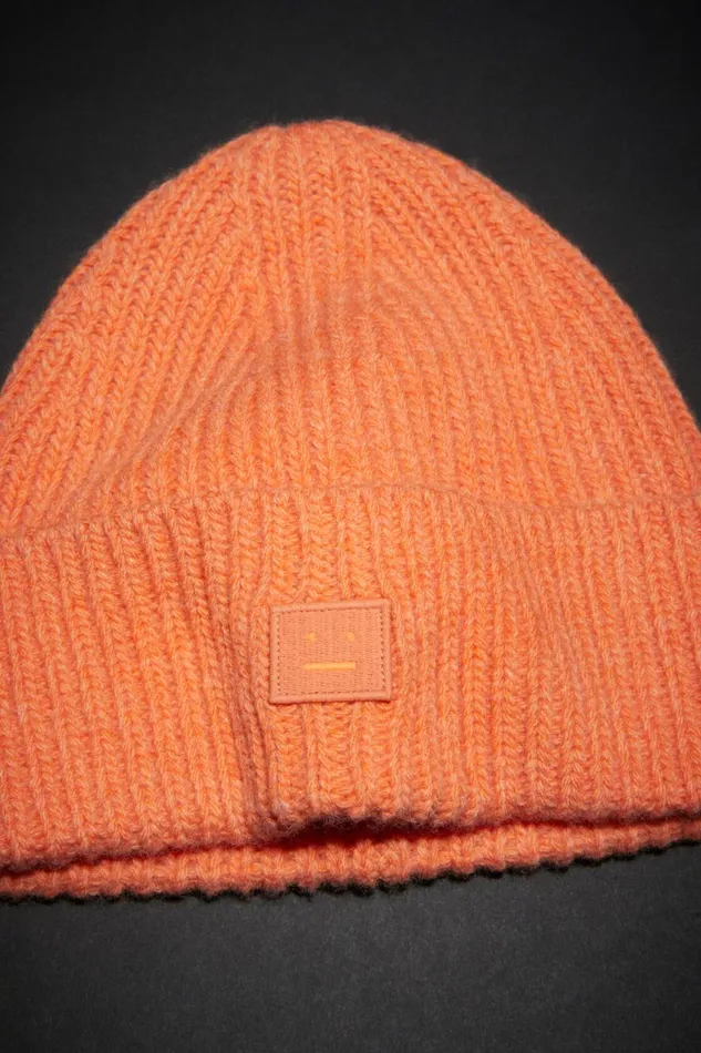WomenMen Knit Beanie 8211 Children Mandarin Orange Melange Acne Studios Children