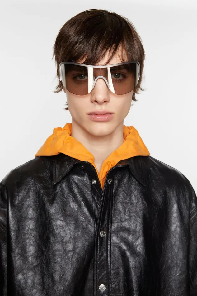 Women Metal Frame Sunglasses Silvertransparent Acne Studios Eyewear