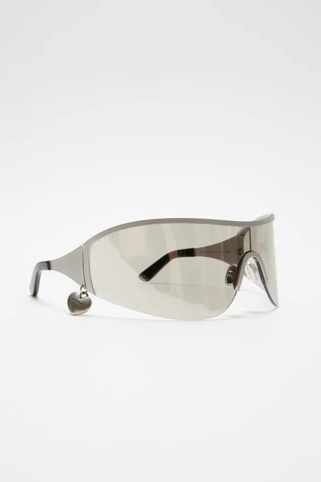 Women Metal Frame Sunglasses Silvertransparent Acne Studios Eyewear
