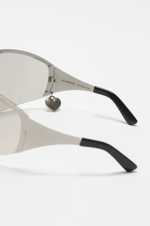 Women Metal Frame Sunglasses Silvertransparent Acne Studios Eyewear