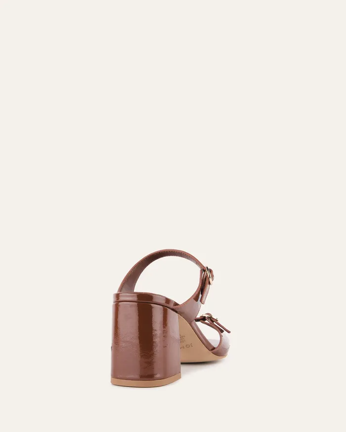 Women MID SANDALS jomercer Spencer mid heel sandals chestnut patent Women MID SANDALS jomercer Spencer mid heel sandals chestnut patent