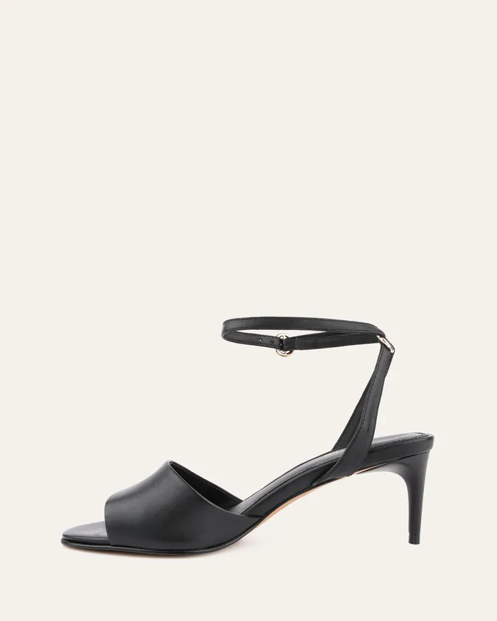 Women MID SANDALS jomercer Tanya mid heel sandals black leather Women MID SANDALS jomercer Tanya mid heel sandals black leather