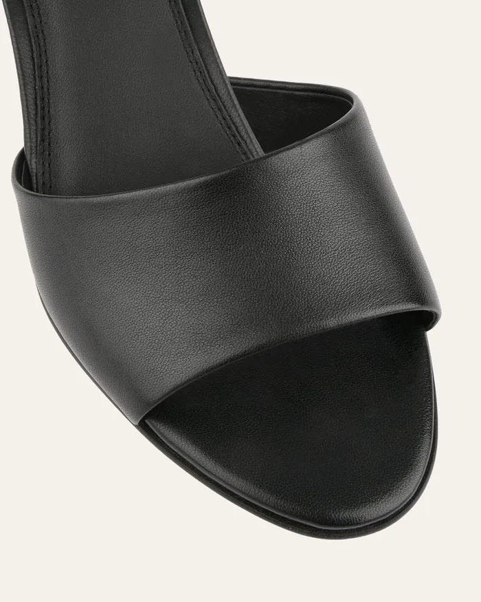 Women MID SANDALS jomercer Tanya mid heel sandals black leather Women MID SANDALS jomercer Tanya mid heel sandals black leather
