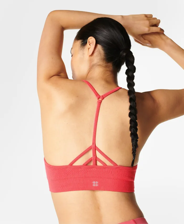 Women Mindful Seamless Yoga Bra Odyssey Pink Underwear Sweaty Betty
