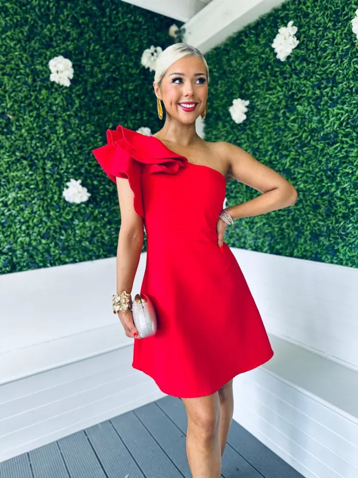 Women Mini Canella Lane Penelope Occasion Mini Dress Red