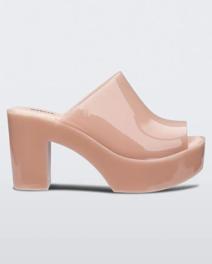 Women Mule Beige Melissa Heels