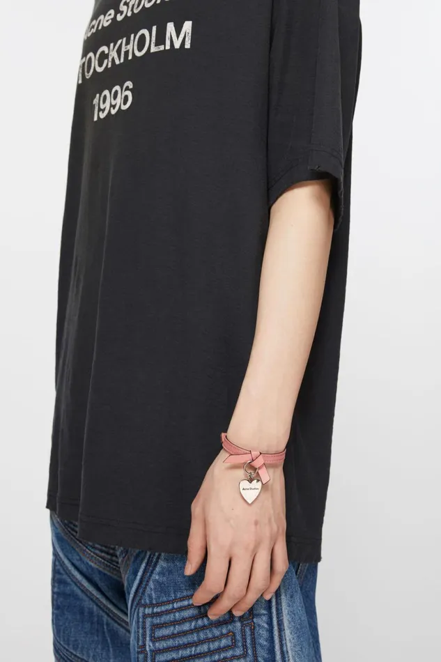 Women Musubi Charm Bracelet Salmon Pink Acne Studios Jewellery