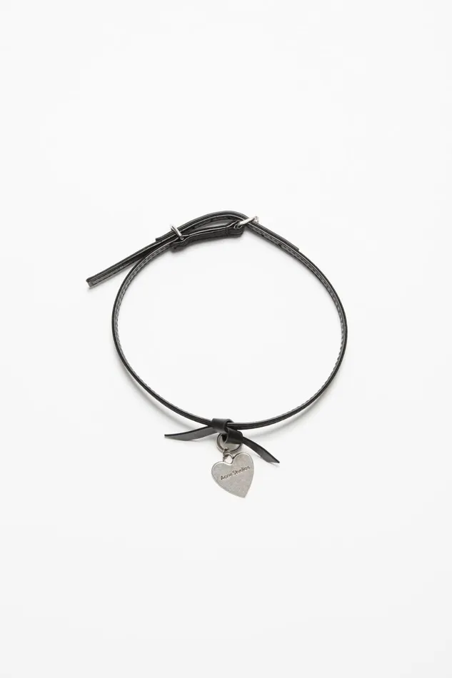 Women Musubi Charm Necklace Black Acne Studios Jewellery