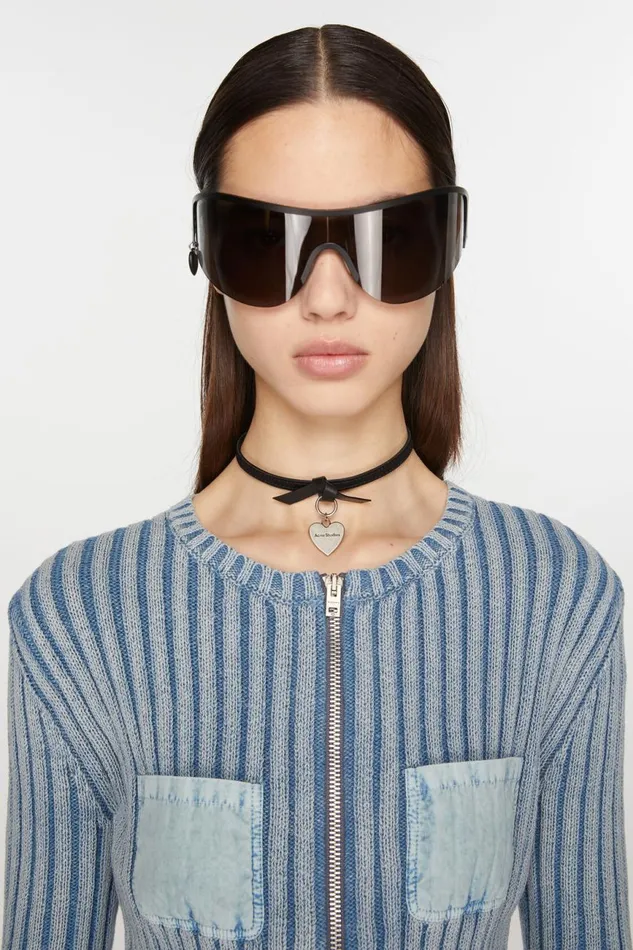 Women Musubi Charm Necklace Black Acne Studios Jewellery