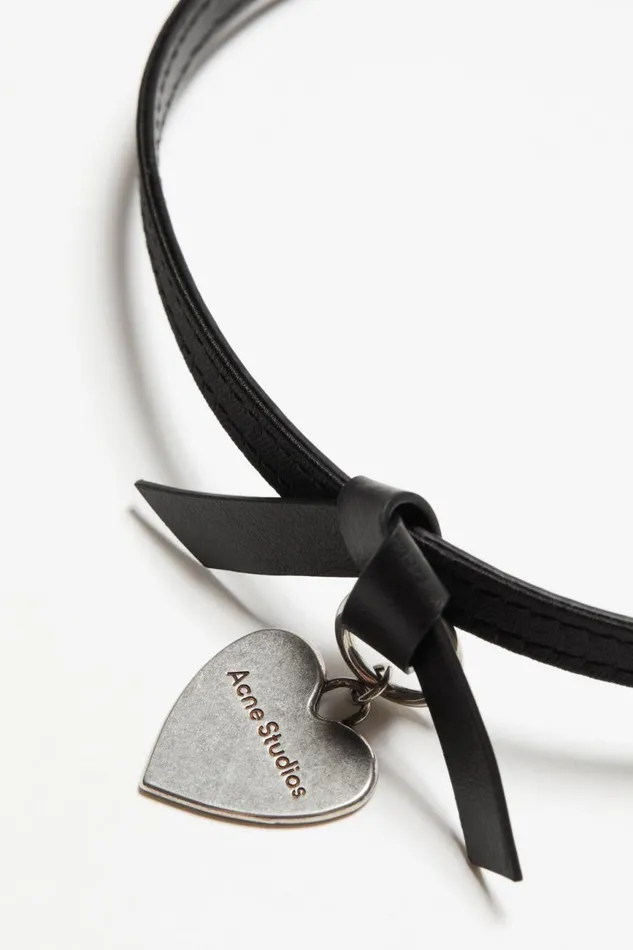 Women Musubi Charm Necklace Black Acne Studios Jewellery