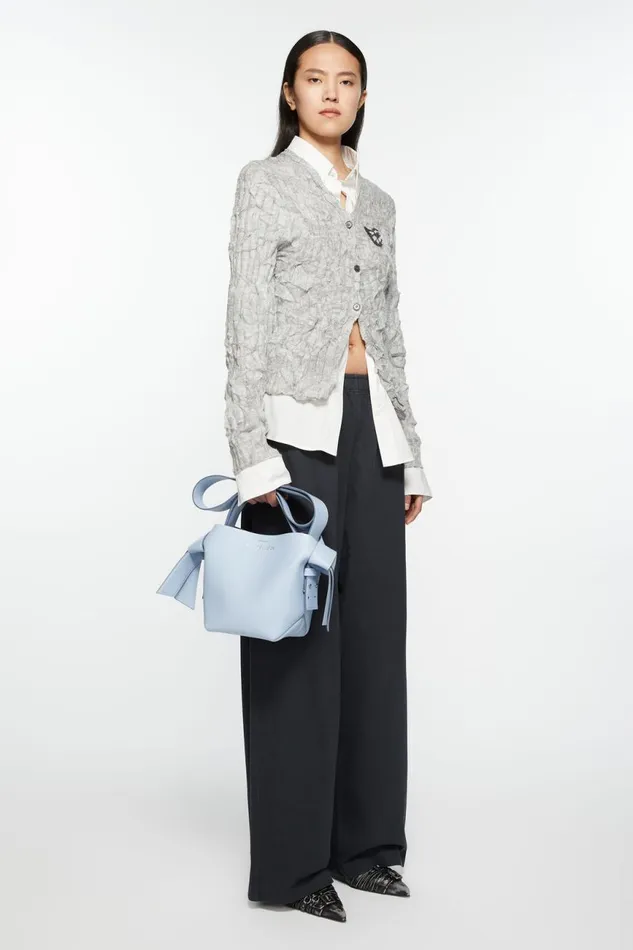 Women Musubi Mini Shoulder Bag Baby Bluebrown Acne Studios Bags