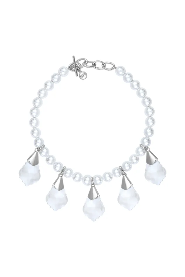 Women Necklace Silver Chandelier Silver Grey Sonia Rykiel Necklaces