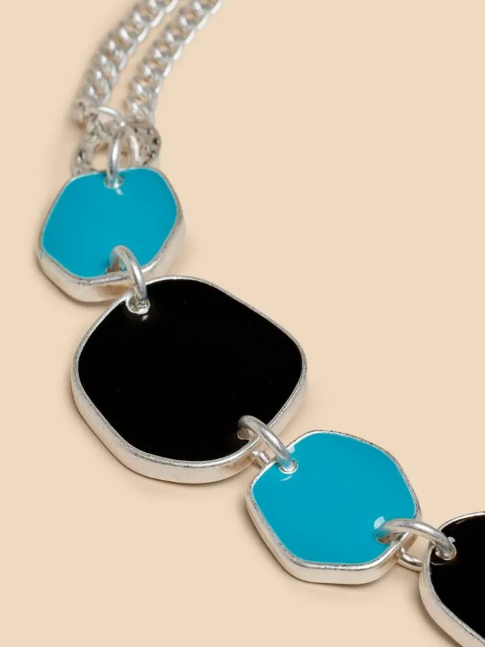 Women NECKLACES White Stuff Calia Enamel Necklace Blue Multi