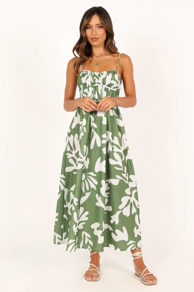 Women petalandpup Payton Midi Dress 8211 Khaki Khaki Dresses