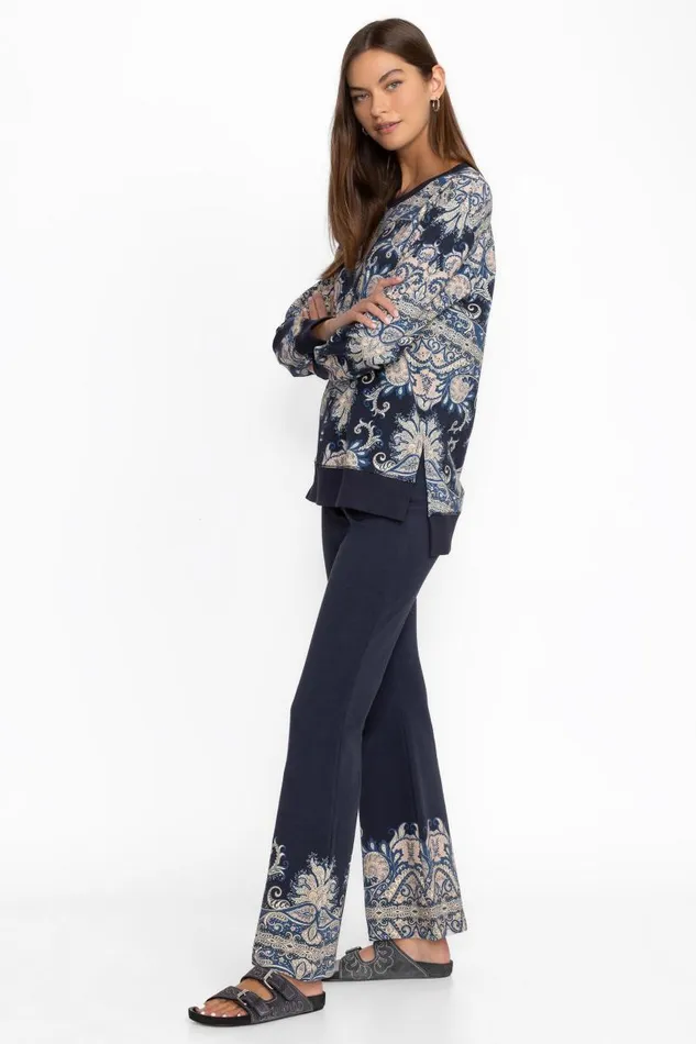 Women Petites Johnny Was HIGH WAIST FLARE LEGGING Roman Paisey Scarf Print Women Petites Johnny Was HIGH WAIST FLARE LEGGING Roman Paisey Scarf Print