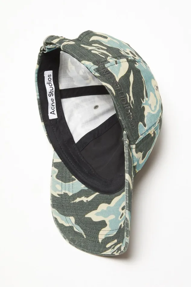 Women Printed Cap Blackblue Acne Studios Hats