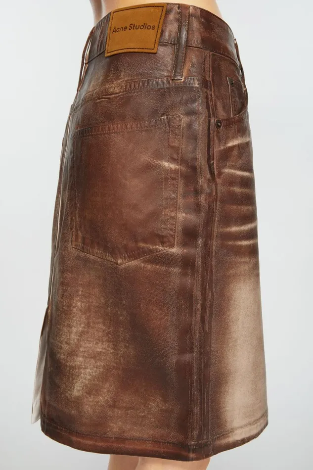 Women Printed Skirt Caramelwhite Acne Studios Skirts