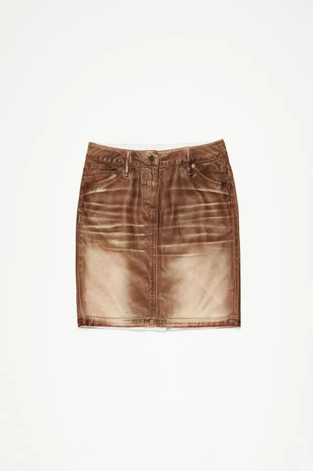 Women Printed Skirt Caramelwhite Acne Studios Skirts