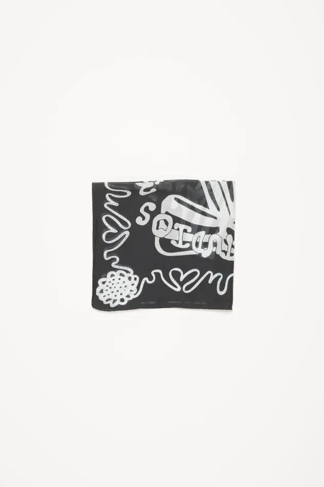 Women Printed Square Scarf Blackwhite Acne Studios Scarves