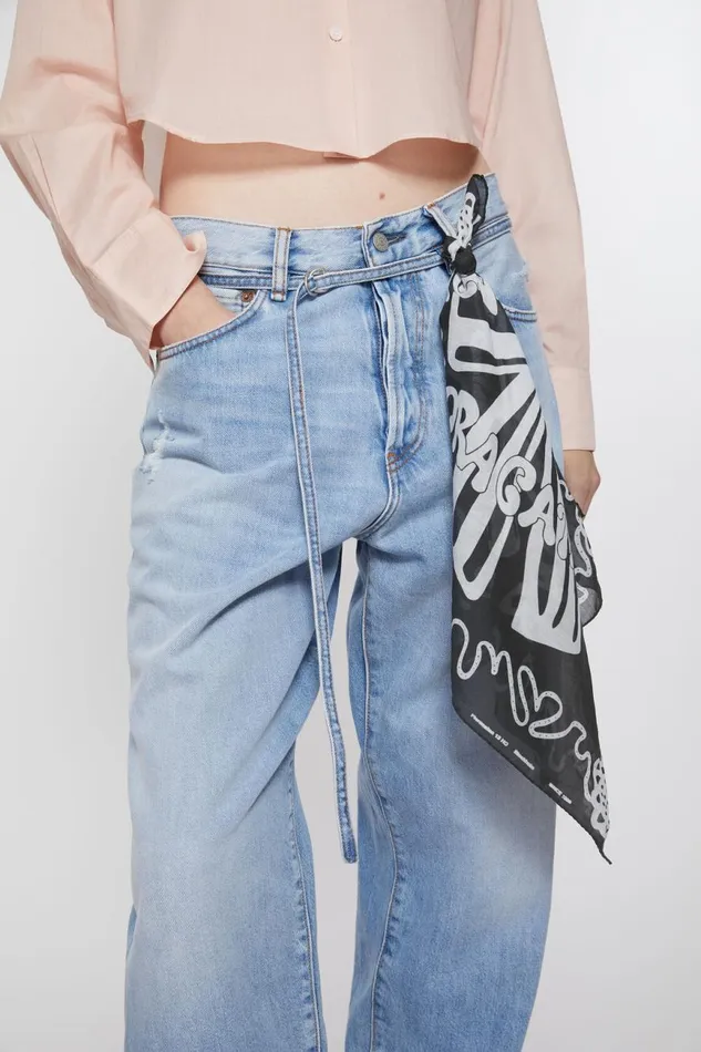 Women Printed Square Scarf Blackwhite Acne Studios Scarves