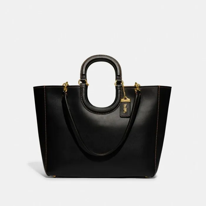 Women Rae Tote Brassblack Coach Totes and Carryalls