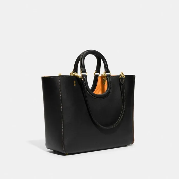Women Rae Tote Brassblack Coach Totes and Carryalls