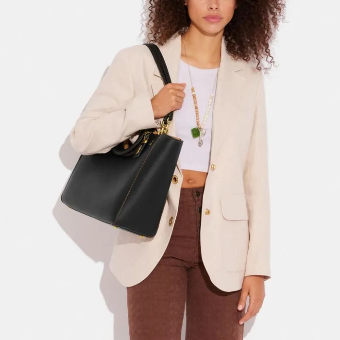 Women Rae Tote Brassblack Coach Totes and Carryalls
