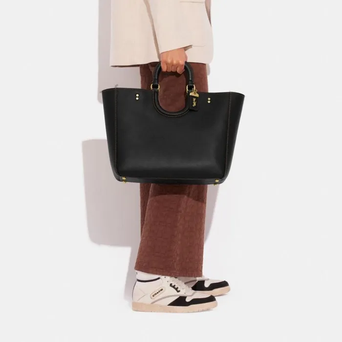 Women Rae Tote Brassblack Coach Totes and Carryalls