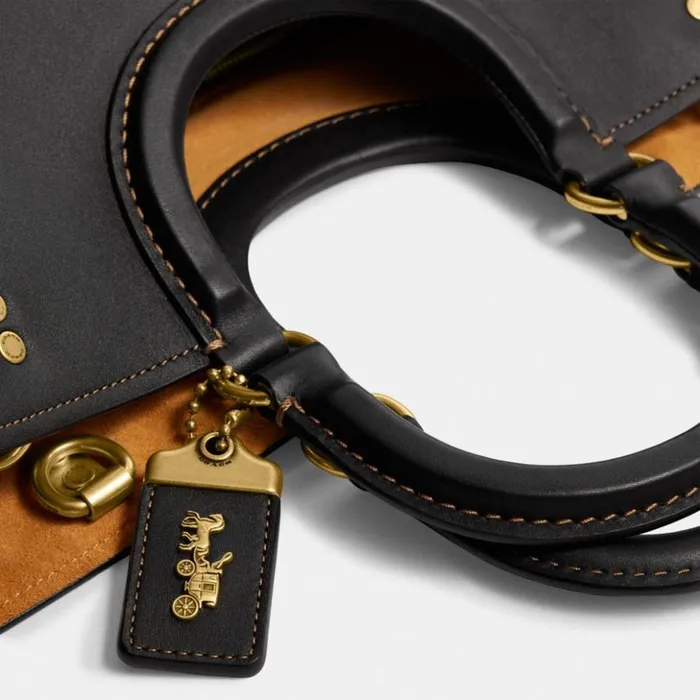 Women Rae Tote Brassblack Coach Totes and Carryalls