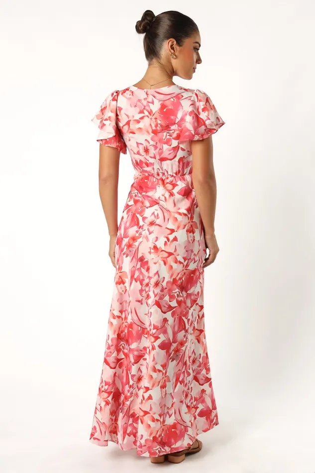 Women Ramsey Maxi Dress 8211 Red Floral Red Floral Dresses petalandpup