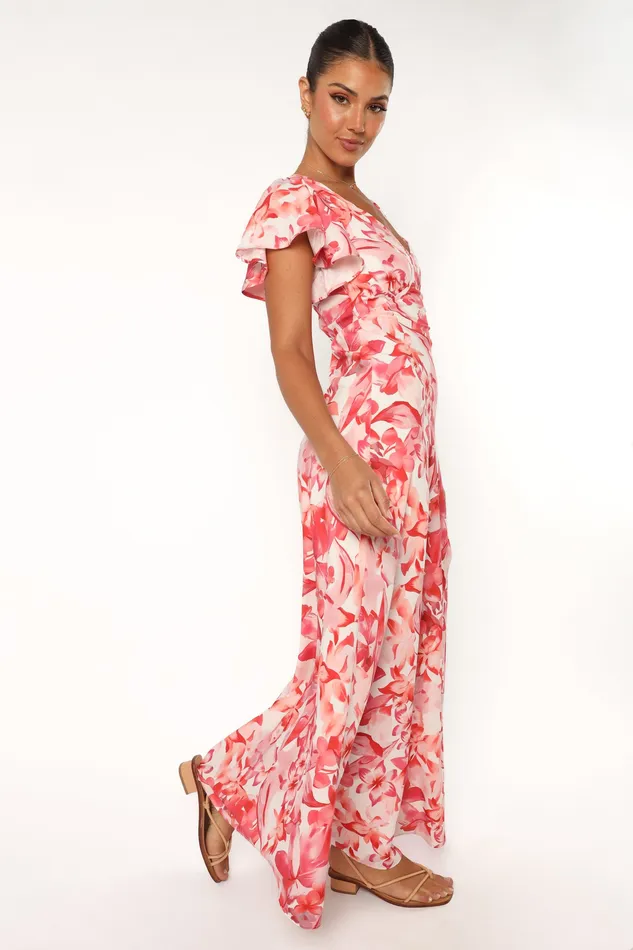 Women Ramsey Maxi Dress 8211 Red Floral Red Floral Dresses petalandpup