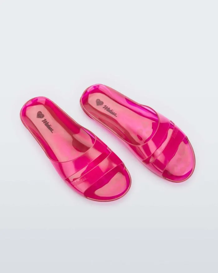 Women Real Jelly Slide Clear Pink Melissa Slides