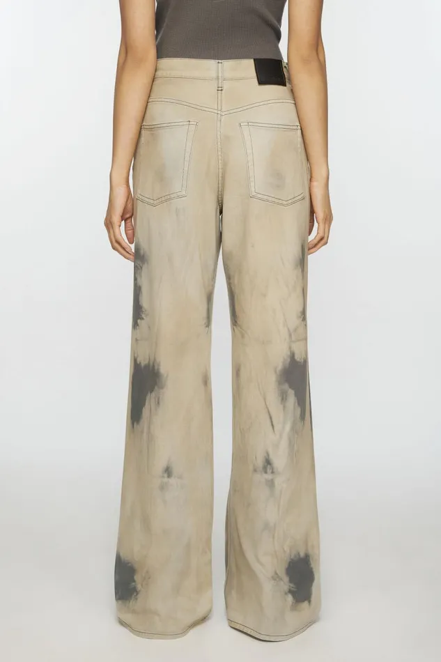 Women Relaxed Fit Jeans 8211 2022F Beigeblack Acne Studios Jeans