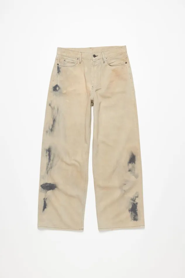 Women Relaxed Fit Jeans 8211 2022F Beigeblack Acne Studios Jeans