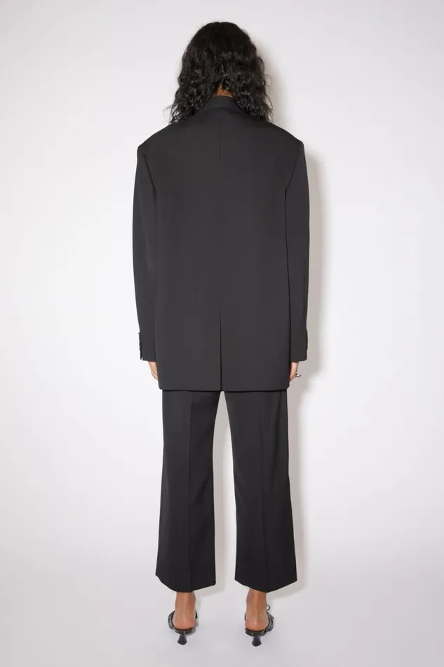 Women Relaxed Fit Suit Jacket Black Acne Studios Outerwear