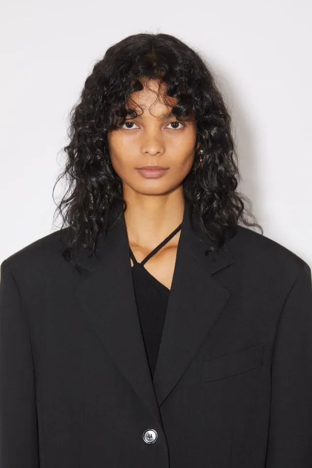Women Relaxed Fit Suit Jacket Black Acne Studios Outerwear