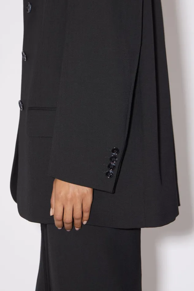 Women Relaxed Fit Suit Jacket Black Acne Studios Outerwear
