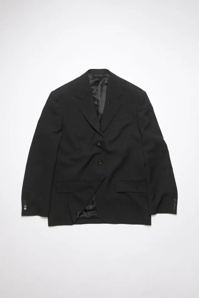Women Relaxed Fit Suit Jacket Black Acne Studios Outerwear