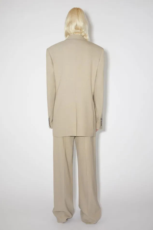 Women Relaxed Fit Suit Jacket Dusty Grey Acne Studios Outerwear