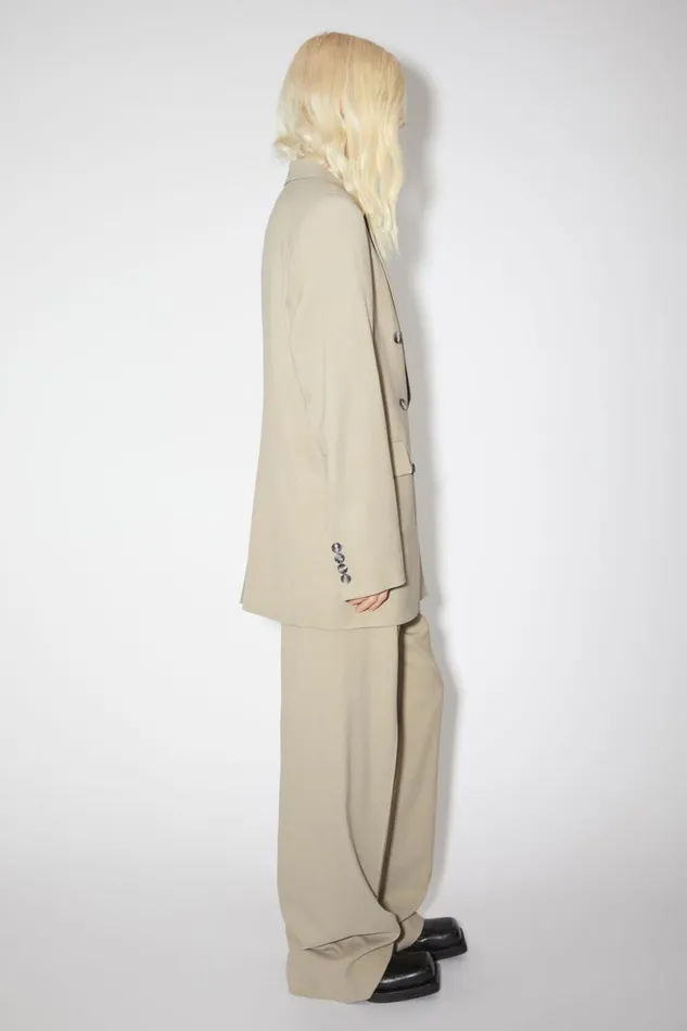 Women Relaxed Fit Suit Jacket Dusty Grey Acne Studios Outerwear