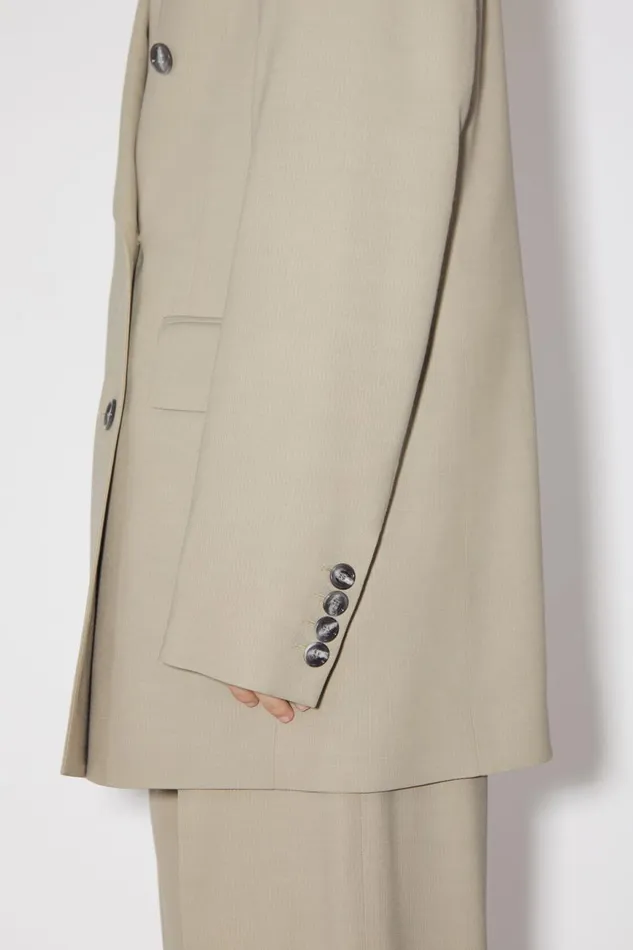 Women Relaxed Fit Suit Jacket Dusty Grey Acne Studios Outerwear