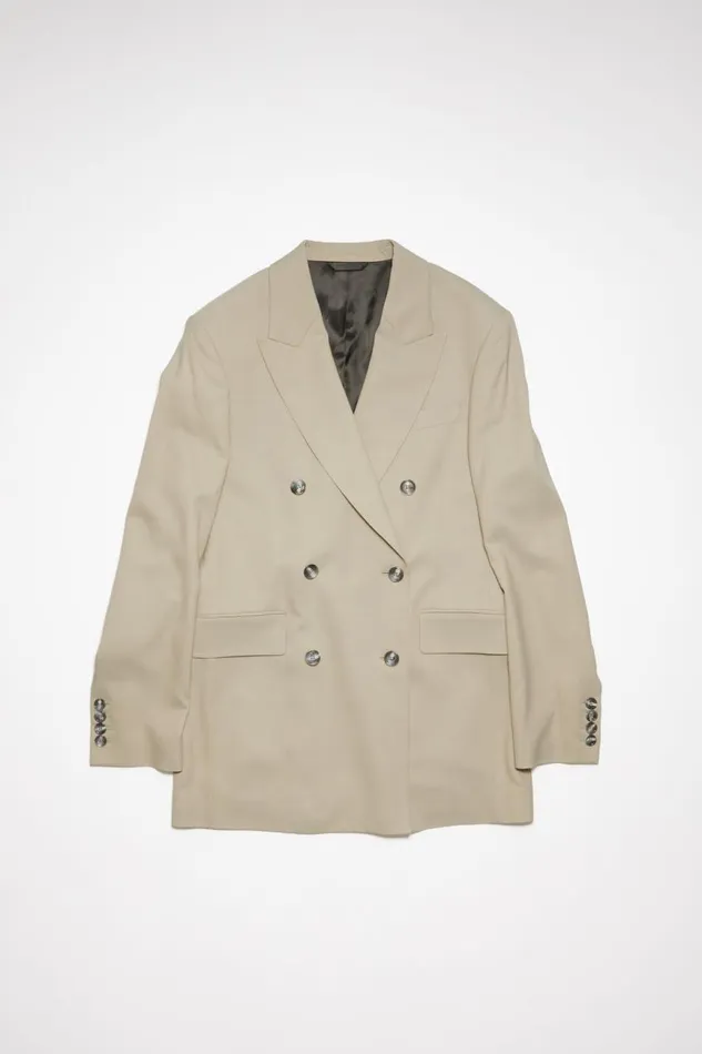 Women Relaxed Fit Suit Jacket Dusty Grey Acne Studios Outerwear