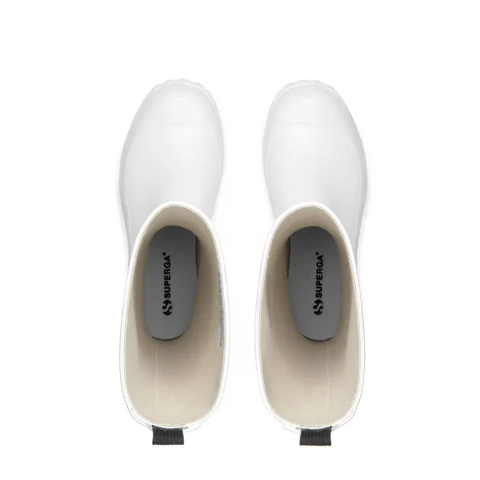 Women Rubber Boots Unisex 799 RUBBER BOOTS LETTERING High Cut WHITE Superga Gumboots