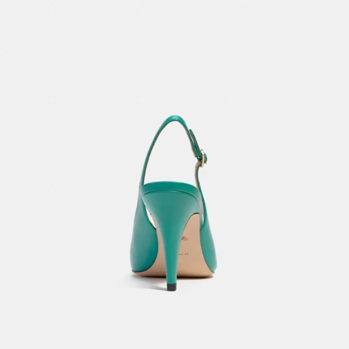 Women Sadie Slingback Pump Bright Green Coach Heels