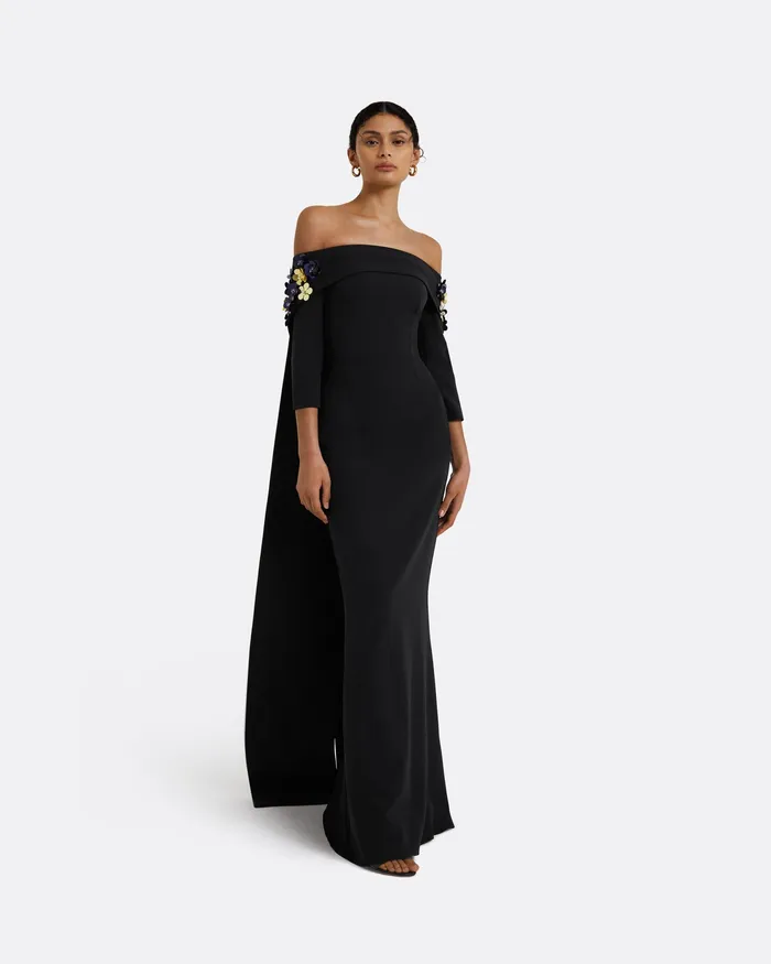Women Safiyaa Bellara Black Harness with Soshin Dress Black Capes and Harnesses