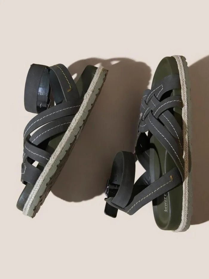 Women SANDALS White Stuff Weave Footbed Sandal Khaki Green Women SANDALS White Stuff Weave Footbed Sandal Khaki Green