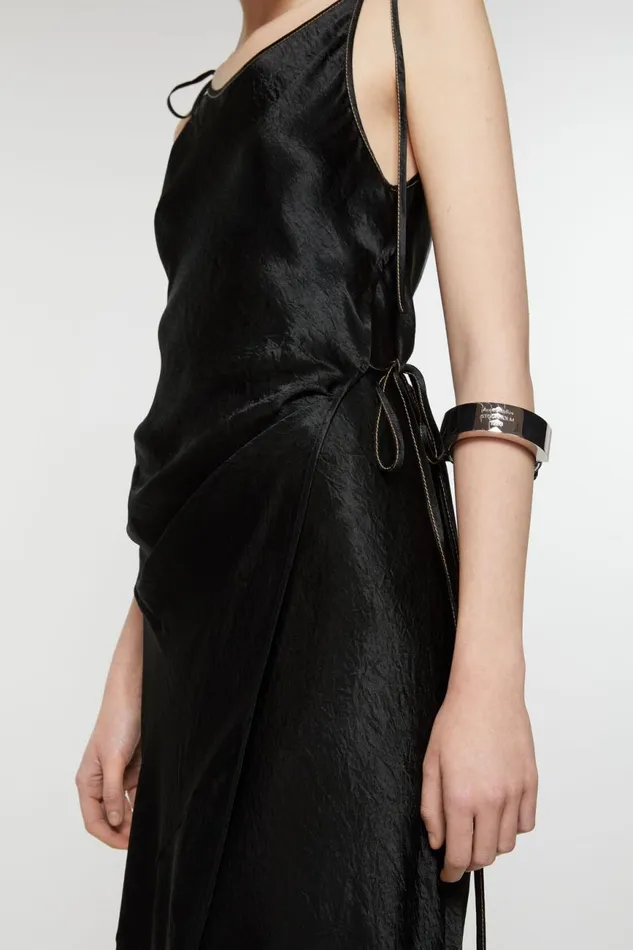 Women Satin Dress Black Acne Studios Dresses